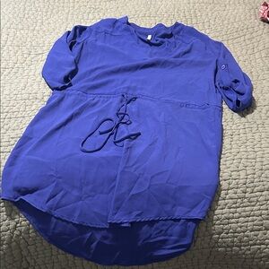 My story cinch waist blue dress small